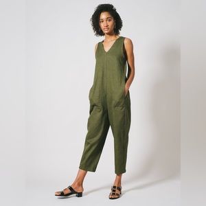 Reifhaus Lou Jumpsuit (Olive Denim) - Size Medium